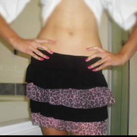 Černo - růžová tygrovaná suknička, Francie - foto č. 1