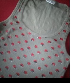 Hnědé tílko s beruškama Madonna