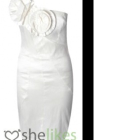 Bílé šaty na jedno rameno, XS/S - foto č. 1