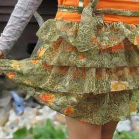 Květovaná volánková sukně - foto č. 1