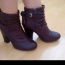 Tmavěfialové kotníčkové boty deichmann - foto č. 2