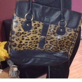 Kabelka do ruky s "tygrovaným vzorem" NY