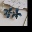 Náhrdelník s náušnicemi modré květy - foto č. 3
