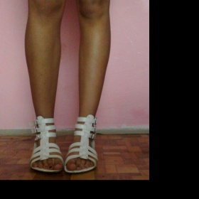 Bílé dámské sandály