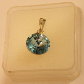 Modrý přívěšek s krystalem Swarovski - foto č. 1