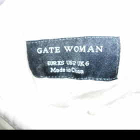 Bílé letní šaty s řasením pod prsy  Gate - foto č. 1