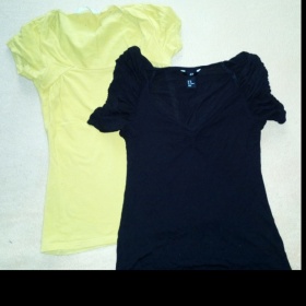 Žluté tričko a černé tričko C&A H&M - foto č. 1