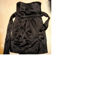 Černé šaty bez ramínek Amisu - foto č. 1