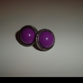 Fialové náušnice H&M