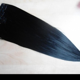 Clip in černé 55 - 60 cm