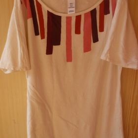 Barevné tričko s potiskem z H&M s krátkým rukávem - foto č. 1