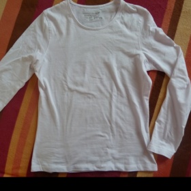 Bílé tričko s dl. rukávem - foto č. 1