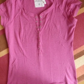 Růžové tričko H&M s kr. rukávem - foto č. 1