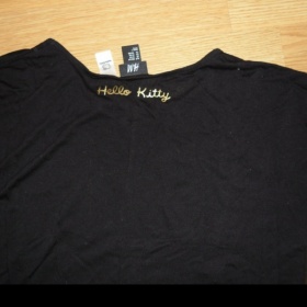 Černé tričko/tunika H&M Hello Kitty s flitry