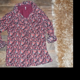 Košile růžové farby s podtiskem růží Fishbone - foto č. 1