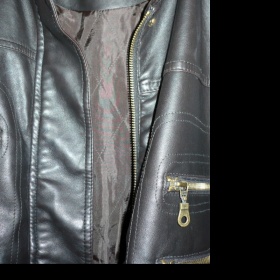 Tmavě hnědá koženková bunda Orsay - foto č. 1
