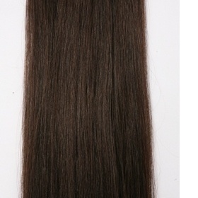 Clip in vlasy Remy - tmavě hnědá, 51cm, hustota 110g