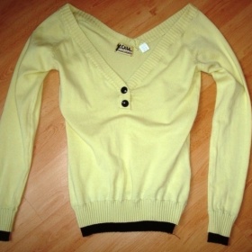 Žluto - černý svetřík Y.O.U.