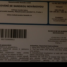 Barování 12.5.2012 - 2 vstupenky