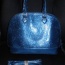 Modrá lakovaná kabelka + odepinatelný popruh - foto č. 2