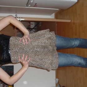 Tygrovaná tunika S flitry Noname