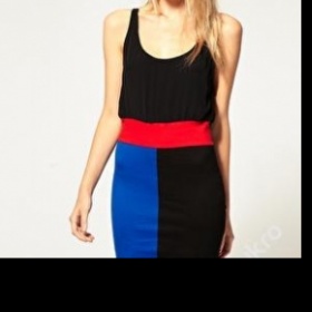 Multicolor šaty Asos XS i S bodycon