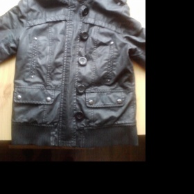 Černá koženková bunda