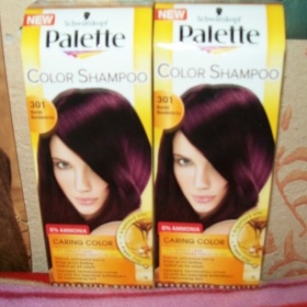 Palette barvící šampon na vlasy