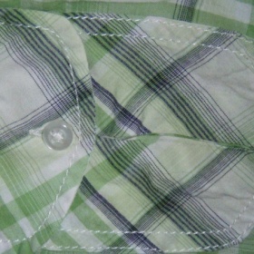 Zelená kostkovaná košile HaM