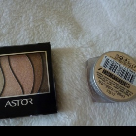 Stíny Astor (110 sahara gold) a Loreal (002 hourglass beige)