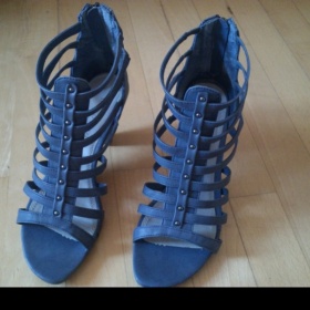 Letní sandálky modré s nádechem šedé Marco Tozzi - foto č. 1
