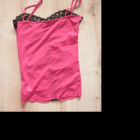 Tílko zn. Secret vel. M růžové+ černá krajka