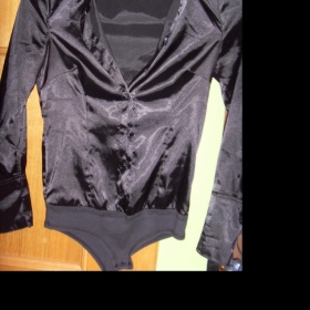 Černá saténová "business" košile