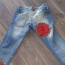 3/4 modre kalhoty s vysivkami a flitry - foto č. 2