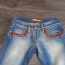 3/4 modre kalhoty s vysivkami a flitry - foto č. 3