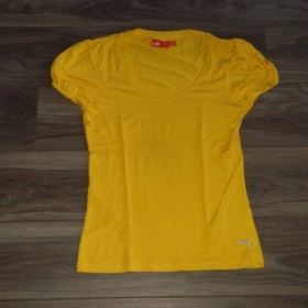 Žluté triko Puma s balonkovými rukávy - foto č. 1