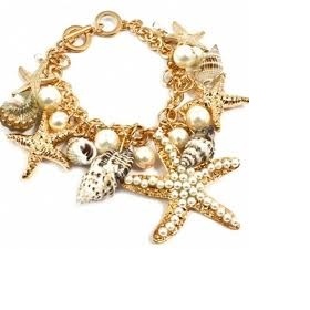 Řetízek na ruku/kotník s mořskými motivy