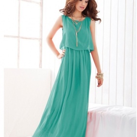 Dlouhé šátkové šaty - foto č. 1