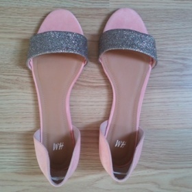 Růžové botičky se stříbrnými třpytkami, H&M