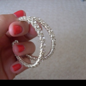 Štrasové kruhové náušnice