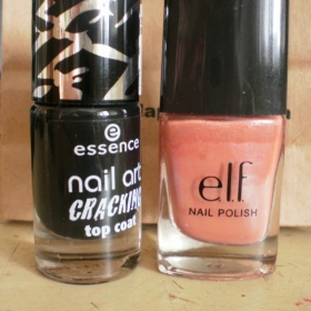 Cracking Černý LAK NA Nehty & ELF Champagne