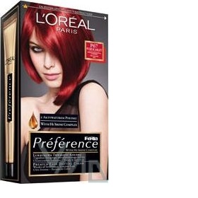 Barva na vlasy L´oreál féria Pure scarlet - Intenzivní červená