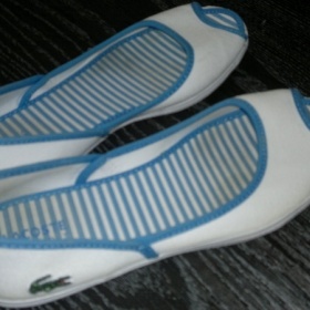 Baleríny Lacoste bilé, otevřená špička - foto č. 1