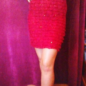 Červené společenské mini šaty - foto č. 1
