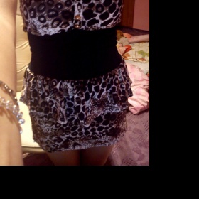 Gepardí šaty bez ramínek