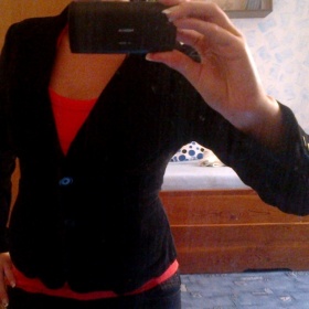 Černé manžestrové sako