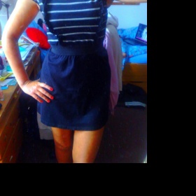 Černé šatičky s proužky Ann Christine