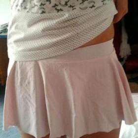DIY růžová asymetrická sukně se srdíčky - foto č. 1
