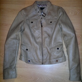 Kávově hnědá kožená bundička Amisu