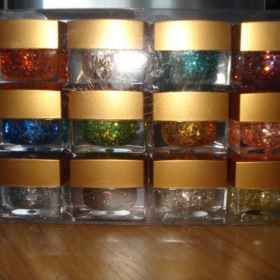 Sada glitrových barevných gelů